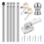 1 Set Flagpole Holder Bracket Fits Porch Yard Flagpole Outdoor Flagpole Flag Bracket Alloy Flagpoles