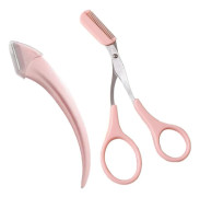 2 st Eyebrow Trimmer Sax Eyebrow Trimmer Set Professionell Precision Eyebrow Grooming Skönhetsverktyg med Kam för Män Kvinnor