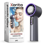 Xorita Roland Gray Ice Compress Handhållen Fläkt Handhållen Bärbar Liten Skrivbordsladdning Turbin Minifläkt