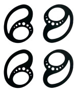 2 par öronsnäckskrokar, öronsnäcksögla trådlös öronsnäcka, universell öronsnäcka öronsnäckor anti-förlust säkerhet