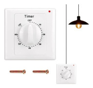 Nedräkningstimer: 60 minuters timerljusströmbrytare med timer, vattenskyddad, gräva hål för installation