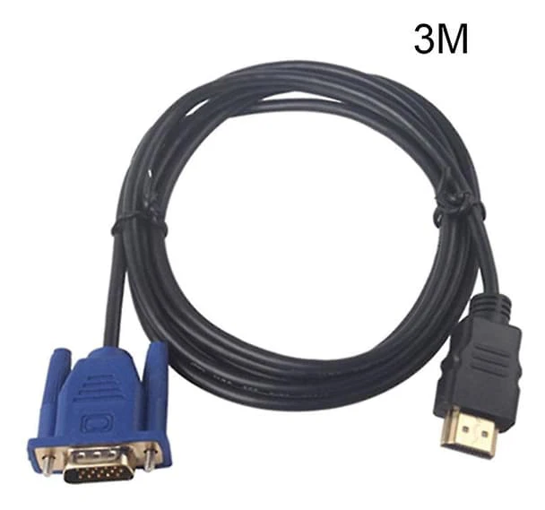 1,8/3/5/10m 1080p Hdmi till Vga 15pin hane kabeladapterledning för Hdtv Hd Lcd