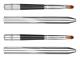 2pcs Lip Brush Ergonomic Retractable Sealing Design Small Easy to Clean Aluminum Tube Lipstick Brush with One Head