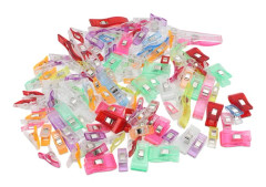 120 Pcs Quilt Clips in Multiple Colors, Transparent Sewing Clips with 10 Large Clips, 20 Ax Clips, 30 Beak Clips, 60 Small Clips