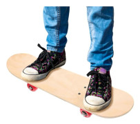 Barn DIY Tom Skateboardbräda 43x13cm Dubbelböjd Svans Lönnbräda Interaktiv Målning Skateboard