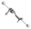 Gotisk skivstångsörhänge Punkstil Cosplay Titanstål 4.50X1.00X0.50cm Örsnibbspiercing 1-pack Silver 4.3x1.2cm