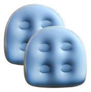2 st Uppblåsbar Sittkudde för Bubbelpool - 47x37x15 cm Spakudde med Sugproppar, PVC Ryggstöd för Vuxna (Blå) Blue