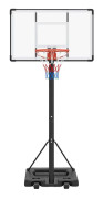 Bärbar basketkorg, justerbar 1,6-3 m, 113 cm ryggstöd