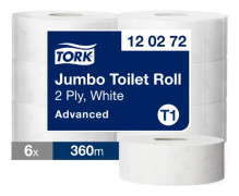 Toalettpapper TORK Adv T1 2-lag 360m 6st