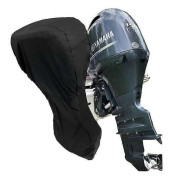 Båtmotorkåpa, 420d Kraftig Oxford-duk Full Båt Utombordsmotorkåpa Med PVC-beläggning, Utombordsmotorkåpa Passar Svart6~15hk 140*110cm (FMY)