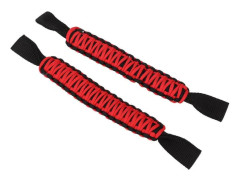 29,6 cm Nackstöd Rullstång Handtag Halkfria Paracord Handtag Universella för Bil SUV ATV UTV RV Svart Röd