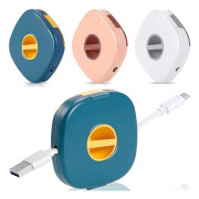 3-pack USB-kabelvinda, infällbar laddningskabelhållare, tom kompakt telefonkabelorganisatör, portabel mångsidig kabelhantering