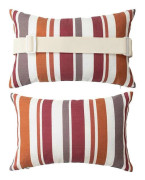 2 st Chaise Lounge Huvudkudde med Rem Utomhus Vattentät Nackhuvudstöd Kudde med Justerbart Elastiskt Band A (FMY) RedBrown RedBrown