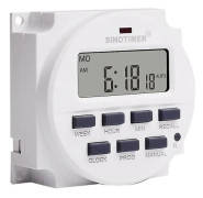 Tm618h-4 DC 12V Volt Spänningsutgång Digital 7 Veckovis Programmerbar Timerbrytare Tidreläkontroll 12v Timer (FMY) Vit White