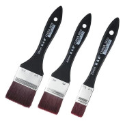 Flat Brush, 3-piece Brush Set, Watercolor and Acrylic Paint Brushes, Premium Glaze for Oil Painting, 20/40/50 mm (FMY)