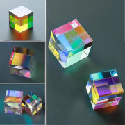 Prisma Sexsidig Stark Ljuskombination Kub Prisma Färgat Glas Stråldelare Prisma Optiskt Experimentinstrument (FMY)