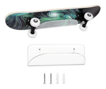 Akryl Skateboard Väggfäste, 1-pack Akryl Skateboard Väggfäste Display Rack Hängare Hållare, Väggmonterad Skateboard Hängare för Skateboard