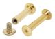 Chicago Binding Screws, 30 Set Brass Plated Carbon Steel Binding Screws Post Binding Screws, Brass Tone, 0.20x0.98in/5mmx25mm