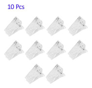 Akryl Nagelklipp Transparent Gel Snabbt Byggande Nageltippar Klämmor Nagelförlängning UV-klämmor Manikyr Konst Builder Verktygssats 10Pcs Transparent