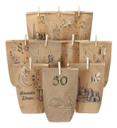 DIY ramadan-kalender med påsar – Kraftpapperspåsar med tryck – 30 presentpåsa