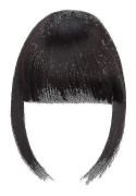 Clip In Hårfransar Extensions Franska Hårfransar Raka Hårfransar Hårstycken svartbrun