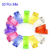 Akryl Nagelklipp Transparent Gel Snabbt Byggande Nageltippar Klämmor Nagelförlängning UV-klämmor Manikyr Konst Builder Verktygssats 10Pcs Mix