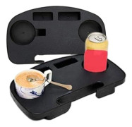 2-delad mugghållare med klämma. Stol/bricka med plats för mobil och snacks. Mobilhållare i plast för inom- och utomhusbruk. Mugghållare. Stol