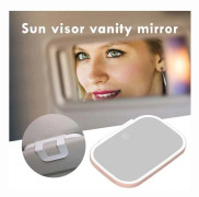 Universal bil solskyddsspegel, dimbar LED bil sminkspegel, LED-ljus, bil inre backspegel med LED-ljus. Praktisk rosa[J]