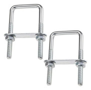 Fyrkantiga U-bultar, 70 x 110 mm rostfria U-bultar, M8 U-bult med ramverksplatta mutter och bricka, M8 U-bult för fixering av brädor och rör (70 x 110 mm)