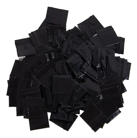[HT]100 st. plastförpackningspåsar Ziplock Pillerförpackningspåsar Ne Black