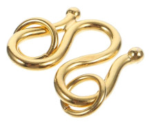 925 Sterling Silver Armband och Halsband Lås Koppling Guldfärgad Smyckesförlängare