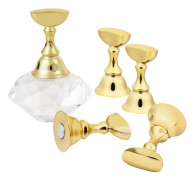 Nagelkonst Displayställ (Transparent) med Magnetiskt Ställ och Kristallbas, Nagelkonst Displayställ, Nagelkonst Tips Displayställ för Nagel