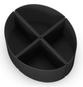 Silicone Insert for Slow Cooker, Reusable Divider, Black, Easy to Clean