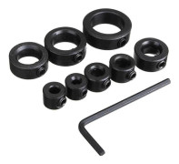 Borrbegränsare Set 3-16mm med Sexkantnyckel Bit Begränsningsring Spiralborr Positioneringsring Verktyg Ac Black