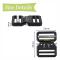 2-pack Military Grade Heavy Duty Tactical Belt Buckles in Black Zinc Alloy with Double Adjustable Metal Buckle (39mm)