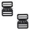2-pack Military Grade Heavy Duty Tactical Belt Buckles in Black Zinc Alloy with Double Adjustable Metal Buckle (39mm)