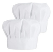 2 st kockmössa vit, justerbar vit kockmössa, unisex köksuniformsmössa, kockmössor i bomull, kocktillbehör för män, kvinnor, barn, passar för huvud