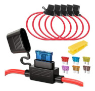 5 st 16AWG medelblad vattentät insticksäkringhållare med kabel