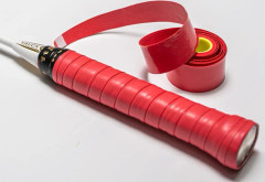 [LCS] Tennisracketskydd - Lätt och skonsamt tennisgrepp - Tennisöverdrag - Linda din tennisracket Red