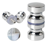 Dörrhandtag för badrum, 1 st glasduschdörrknopp, duschdörrhandtag i aluminiumlegering för badrum