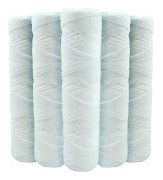 Set med 5 lindade vattenfilterpatroner mot sediment 9 tum 3/4 - 20 mikron kompatibla med 10 tums filter