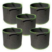 5-pack 2 gallons växtväxtsäckar trädgårdstyg krukor luftning tunga tjockade nonwoven med handtag