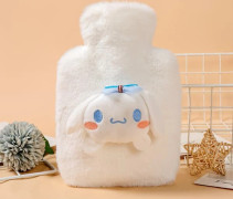 Sanrio Plysch Varmvattenflaska - Kuromi, My Melody & Cinnamoroll Design | Stor, Tjocknad Handvärmare för Mysig Komfort Cinnamon Dog