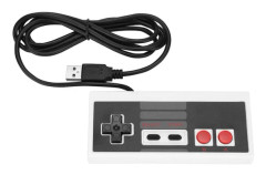 Klassisk trådbunden USB-spelkontroll, spelkontroll, ursprungligen designad för NES Mini Host (Vit)