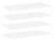 Hyllplan 4 st vit 80x20x1,5 cm spånskiva