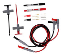 16 st testproberkit för spänningskretsmätare multimeterkablar krokodilklämmor för testkit