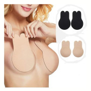 2 par osynliga push-up BH:ar, självhäftande BH:ar med prickig design, axelbandslösa push-up BH:ar, 11,5 cm