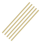 Fem 4mm mässingsstänger - solida runda mässingsstänger, lämpliga för DIY-hantverk (300mm långa).