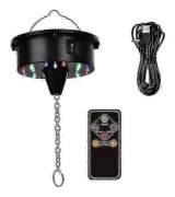 Roterande Diskokulemotorlampa med Fjärrkontroll, 18 LED för 30 40 50 60 cm Spegelkulerotator (Kula Ingår Ej)[CO]