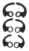 3 par/lot Mjuka silikonfodral Öronkrok In-Ear Hörlurar för Sony Öronproppar S/M/L Black